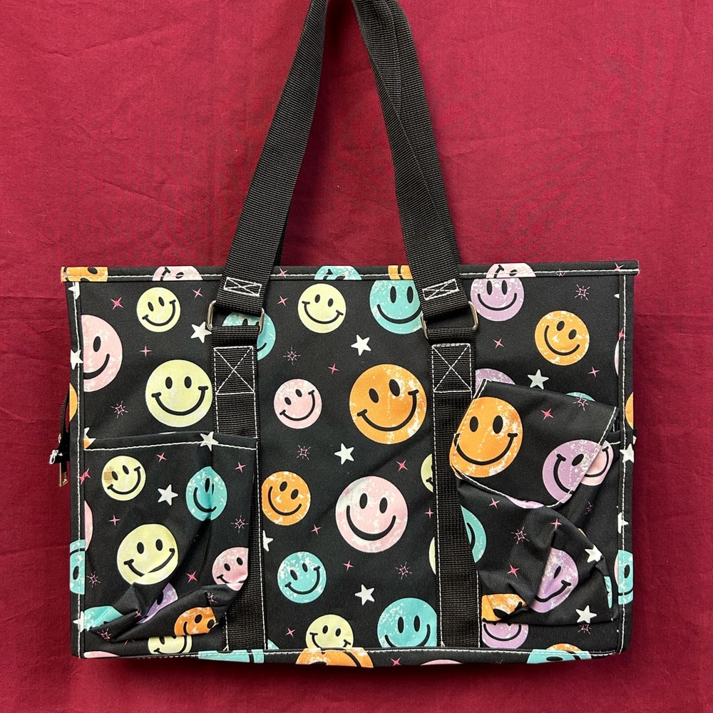 Colorful Smiley Face Tote Bag